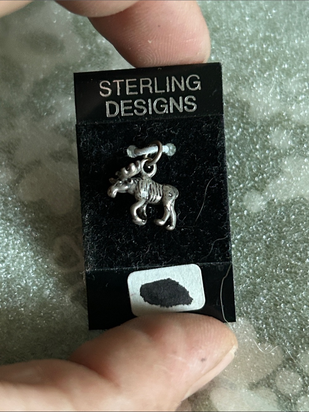 Sterling Designs Silver Moose Charm Necklace Pendant